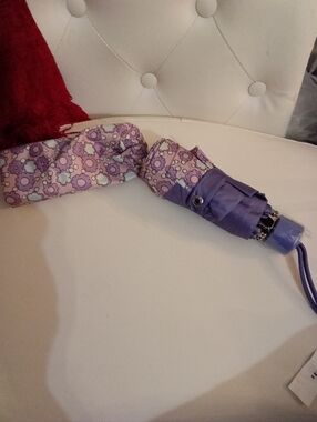 Coach Purple Floral Compact Umbrella